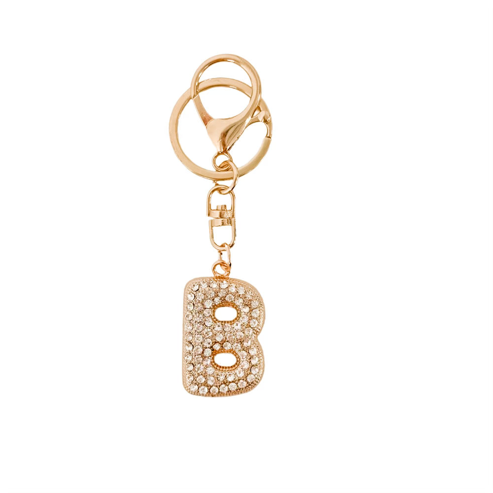 Diamond Initial Bag Charm